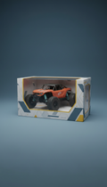 Remote control off-road car with rugged wheels