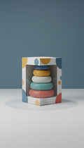 Stackable baby rings with textured grips